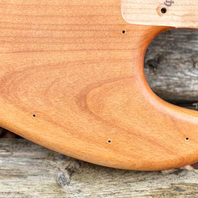 Warmoth Jazz Bass Body, Two Piece Light Alder, Oil Finish image 6