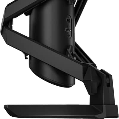 USB Gaming Microphone (25mm Condenser Capsule, 192kHz/24-bit, Cardioid, high-Pass Filter, Built-in pop Filter, Metal Shock Mount, one-Touch Mute, USB, Aura Sync RGB)- Black image 2
