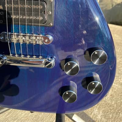 Carvin SC90 Single Cut, Neck Through 90s - Transparent Blue Gloss image 8