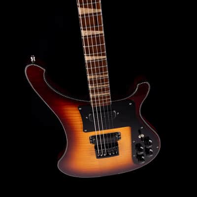 Pre Owned 2022 Rickenbacker Limited Edition 90th Anniversary 480XC TBG TobaccoGlo Guitar With OHSC - Serial # 22 012767 image 3