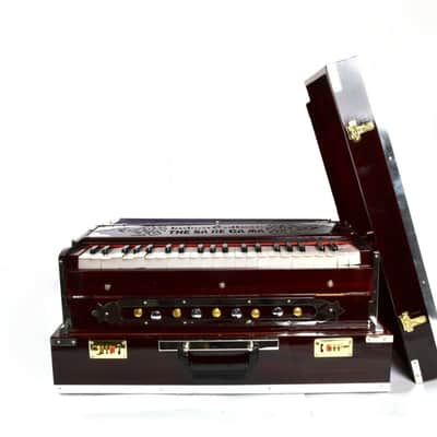 Handmade 9 Stopper Harmonium Portable Folding With Padded Bag Indian Cultura Professional image 5