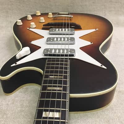 Airline 7209 Harmony Stratotone Roy Smeck 3 Dearmond Pickup 1960 Vintage Sunburst image 13