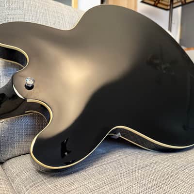Epiphone Casino Peerless Korea Reissue 2001 Ebony Black with USA Case and Klusons image 12