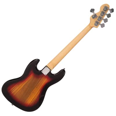 Vintage V495 Coaster Series 5-String Bass Guitar Pack ~ 3 Tone Sunburst image 4