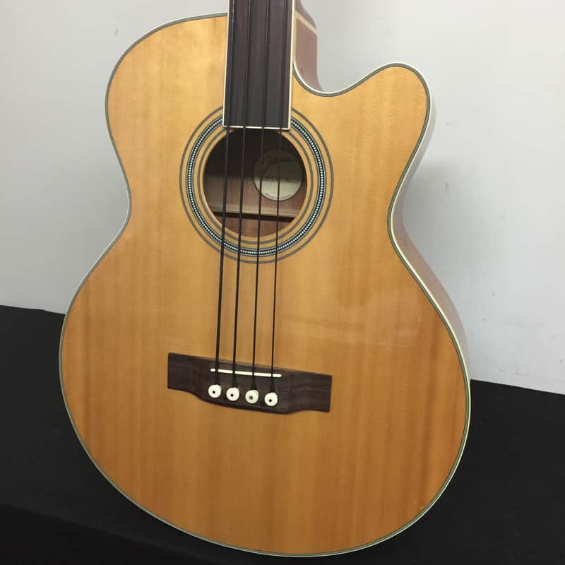 Johnson JB-2 4-F Fretless Acoustic-Electric Bass 2010's - Natural image 1