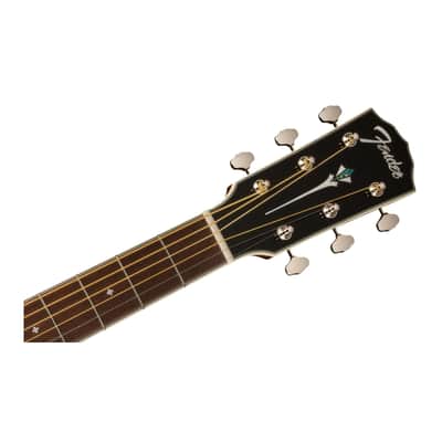 Fender PO-220E Orchestra 6-String Ovangkol Fingerboard Acoustic Guitar (Natural) image 5