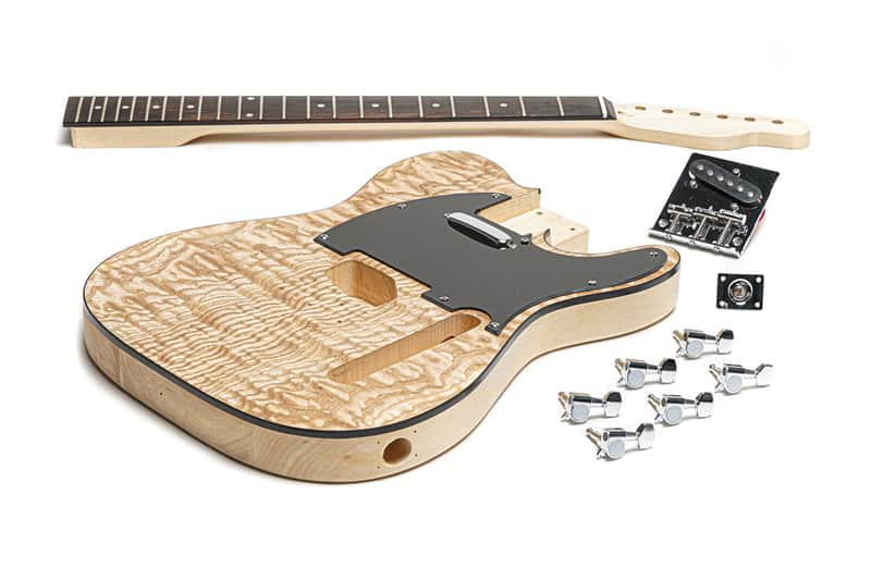 Solo TCK-10 DIY Electric Guitar Kit With Ash Burl Top image 1