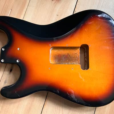Fender Stratocaster Electric Guitar Body Mexico Strat Sunburst 1998 image 11