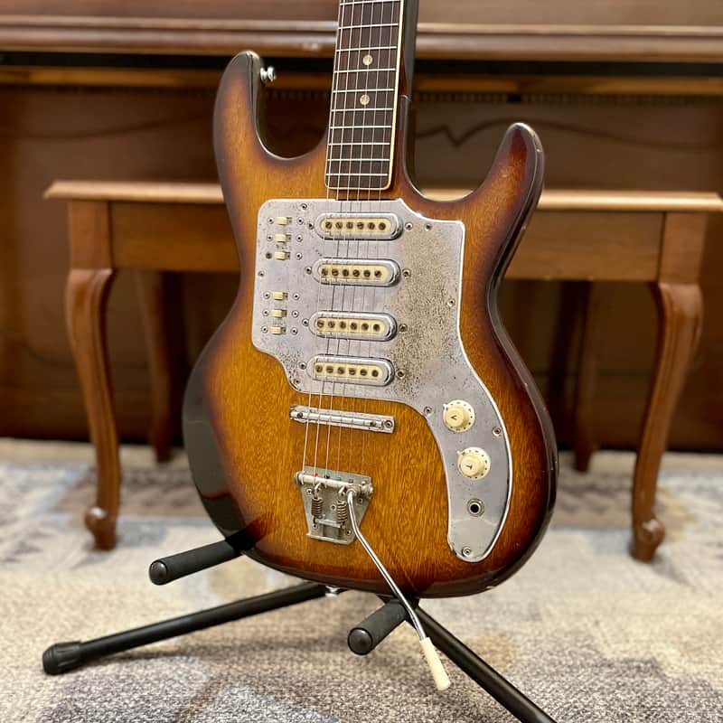 1960's Teisco/Guyatone? Japanese-made 4 Pickup Electric Guitar image 1