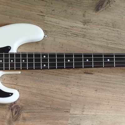 Fender Precision Bass body, BaCH neck customised by OX BIRD- White, Walbucker pickup, Wal2 preamp image 2