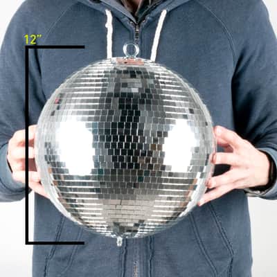 (2) Eliminator EM12 12" Disco Mirror Balls w/ Motor Rings For Dance Floor/Disco image 5