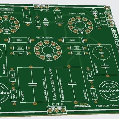 Tube Audio Stereo PreAMP PCB Grounded Grid (GG) image 12