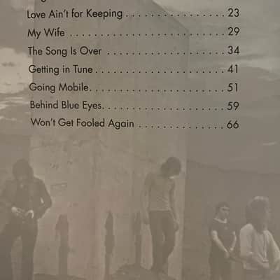 The Who - Who's Next  - Guitar Tab / Tablature Book image 3