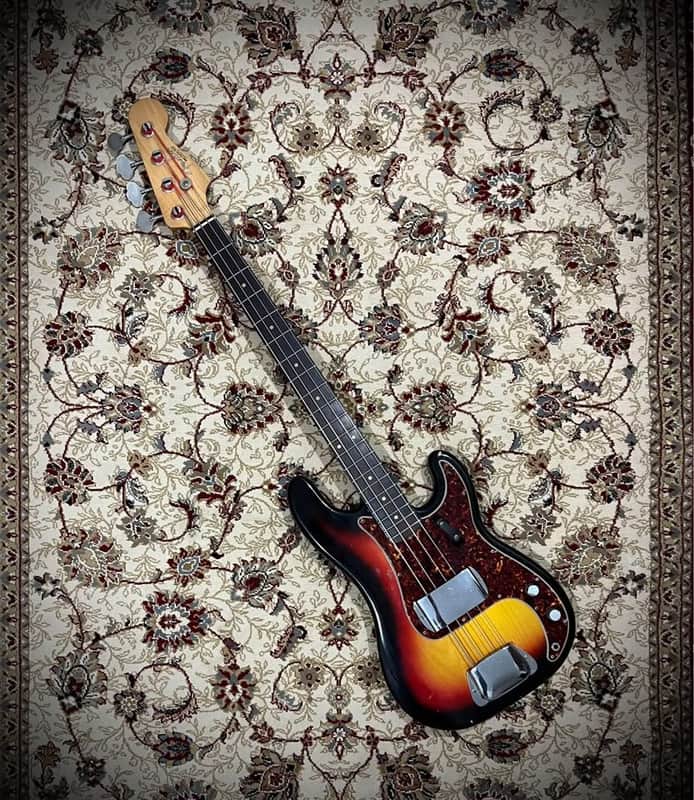 1964 Fender Precision Bass in amazing condition with original case and candy image 1