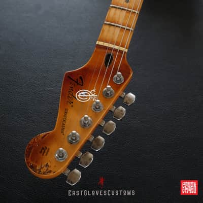 Fender Stratocaster Sunburst HSS Heavy Aged Relic by East Gloves Customs image 20