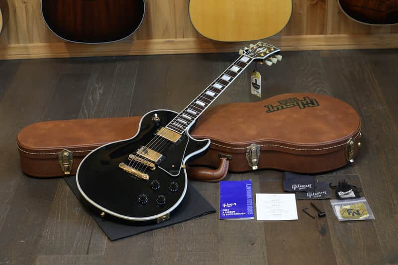 2016 Gibson Les Paul Custom Lite Electric Guitar Black Ebony + OHSC image 1