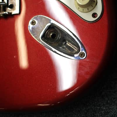 1992 Fender MIM Standard Stratocaster Vintage Tremolo Rosewood Fretboard Electric Guitar Crimson Red Metallic image 7