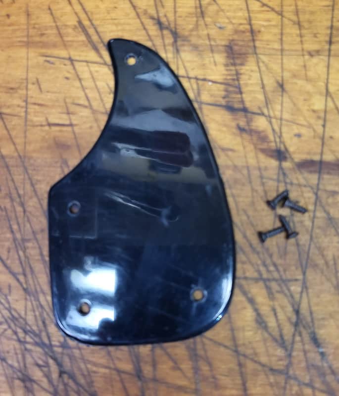 1960's Vintage RARE Smaller Japan Guitar Mandolin Ukulele Black Pickguard with Installation Screws Luthier Parts image 1