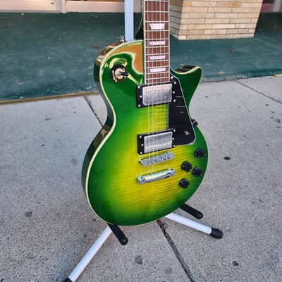 Firefly FFSP Single Cut Electric Guitar - Trans Green Burst image 3