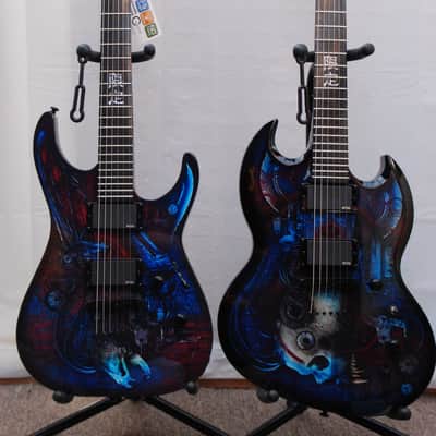 ESP LTD (2 Guitars) Limited Edition Biotech w/Custom Graphic Combo M Vampire & Vampire Viper image 1
