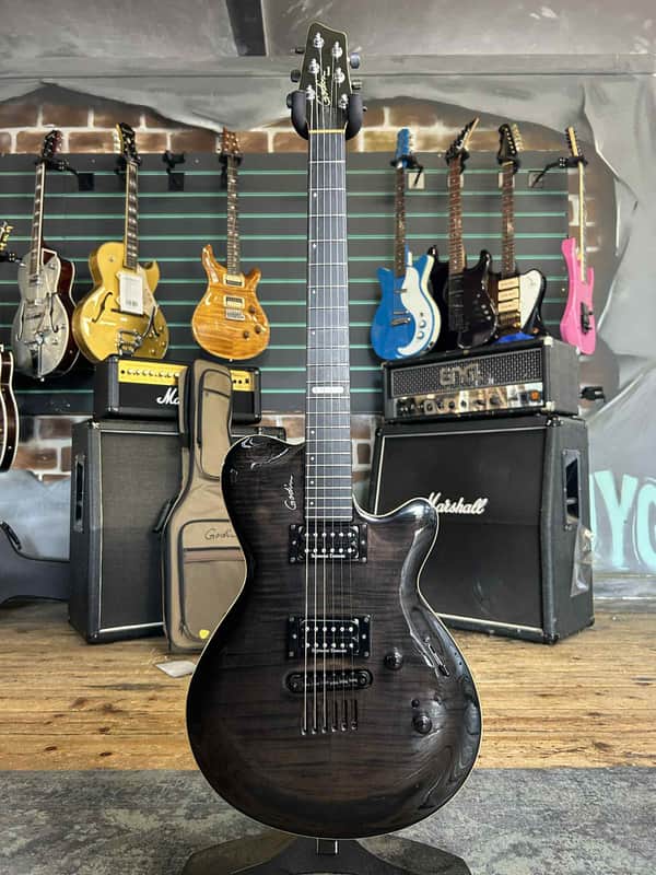 Godin Summit CT Trans Black Flame Electric Guitar | Reverb
