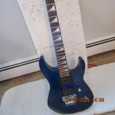 Jackson DR-3 Guitar, 1997, Japan, Blue Flame Maple Top, 24 Frets, Licensed Floyd Rose image 1