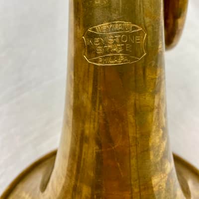 Weyman 'Keystone State' Brass G-D Tenor Bugle, c- Early 1900's image 6