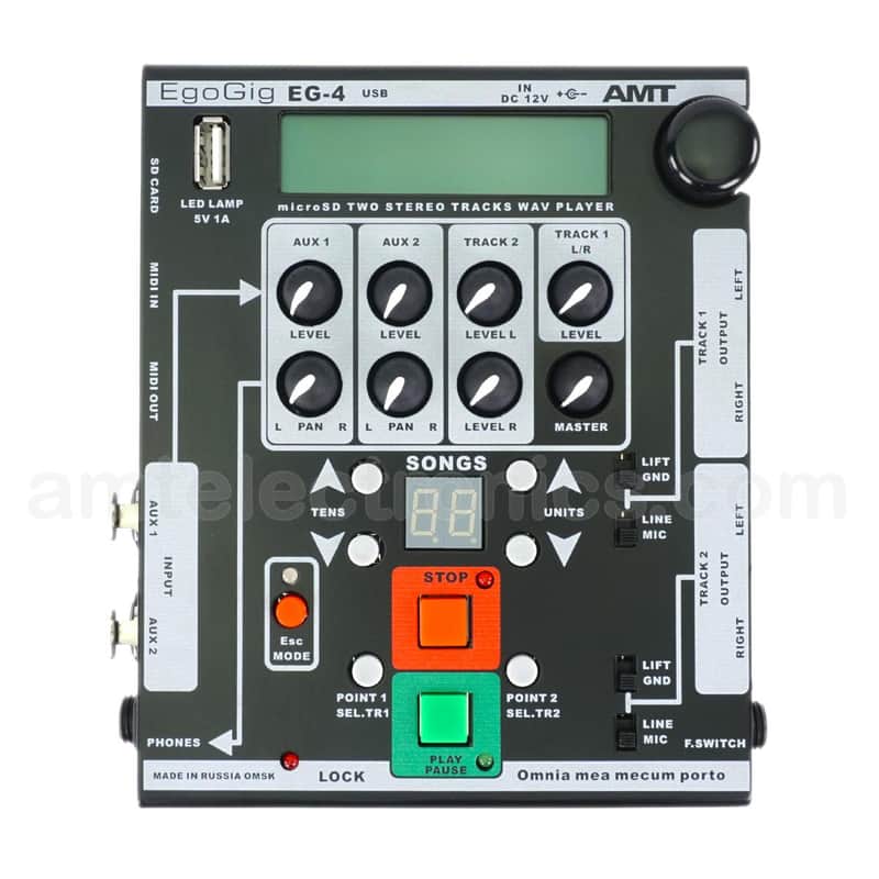 AMT Electronics EG-4 EgoGig Live Performance Multi-Track Audio Playback Player Backing Track System image 1