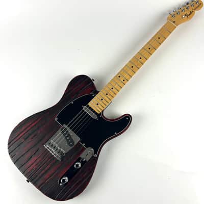 2015  USA Fender Limited Edition Sandblasted Telecaster Crimson Red w/ Fender Hard Travel Deluxe Case image 2