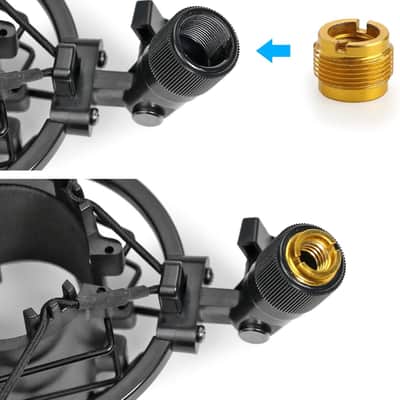 AT2020 Shock Mount - Microphone Mounts Reduces Vibration Noise and Shockmount Improve Recording Quality for Audio Technica AT2020 AT2020USB+ AT2035 ATR2500 AT4040 Condenser Mic image 3