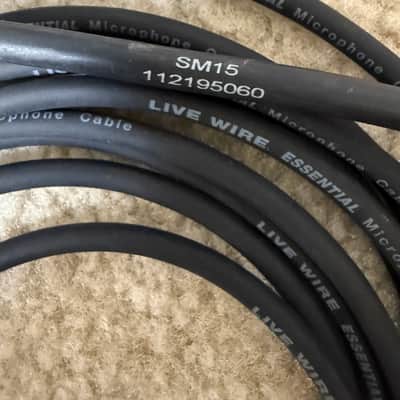 Live Wire Essential XLR Microphone Cable - 15 ft. Black image 2
