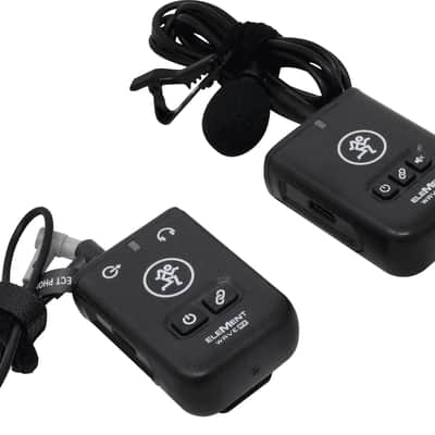 Mackie EleMent Wave LAV Wireless Microphone System | Transmitter & Receiver | Built-in Electret Microphone | Lavalier Microphone | Case & Accessories image 5