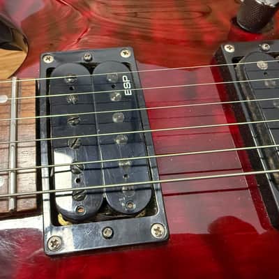 LTD ESP MH-100 QMNT Electric Guitar -2008 -Hardtail- See Thru Black Cherry - 7lbs even image 23