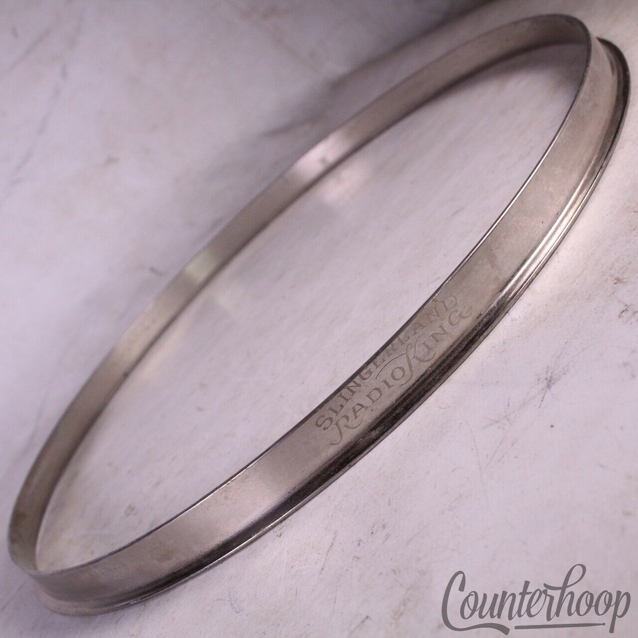 Slingerland 14"Engraved Radio King Brass Single-Flange Snare/Tom Drum Hoop/Rim — main photograph
