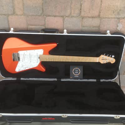 Ernie Ball Music Man Albert Lee SSS- Birdseye Maple- Pearl Orange-Hardcase image 22