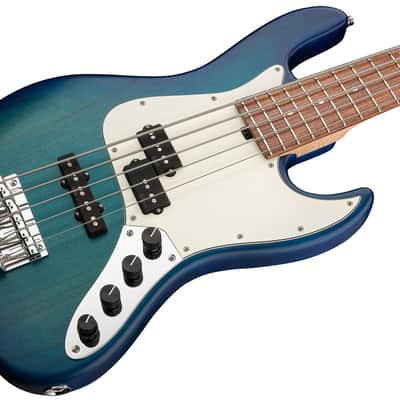 Sadowsky MetroLine 21-Fret Vintage PJ Bass 5 String, Red Alder Body, Bora Blueburst Transparent Satin image 4