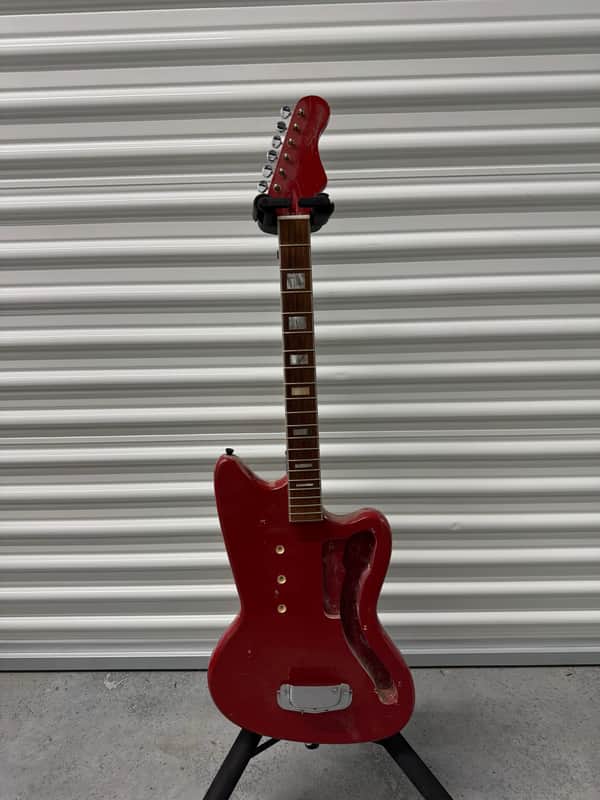 Silvertone 1488 1963 - 1973 - Cherry Red Sunburst - Built by Harmony image 1