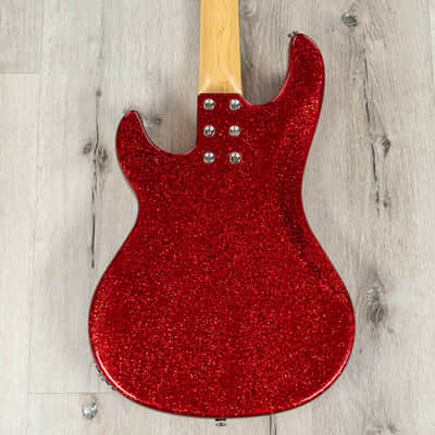 G&L USA SB-2T PJ Bass, Red Metal Flake, Maple Fretboard image 7