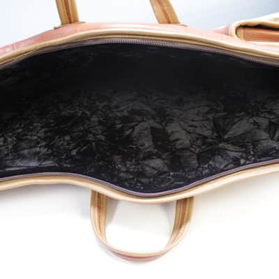 Levy's Premium Leather Bass Gigbag - Caramel Brown **Amazing Quality** image 6