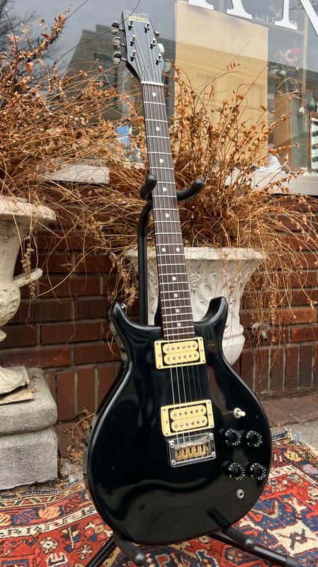 Vintage 1980’s Washburn SB-5 “Raven” 6 String Electric Guitar~MIJ~ Fresh Pro Setup image 1