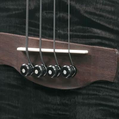Ibanez AEGB25E TKH Acoustic Electric Bass. Transparent Black Burst High Gloss image 6