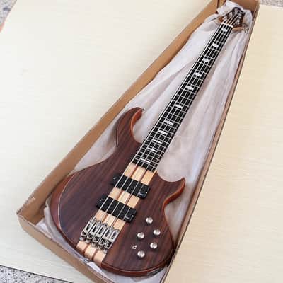 Rosewood Top 5 String Electric Bass, Okoume Wood Body, Maple Neck Through image 2