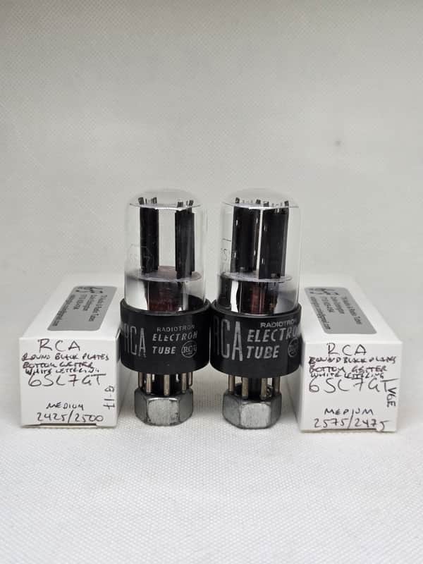 RCA 6SL7GT Black Plate Matched (5.8%) Pair NOS 6SL7 image 1
