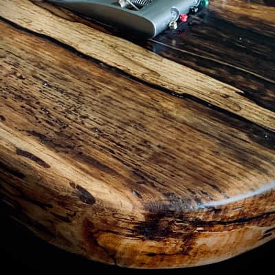 "Verity" Custom Telecaster / Barncaster from A Wee Black Dug Guitars - Natural, Figured Driftwood image 14