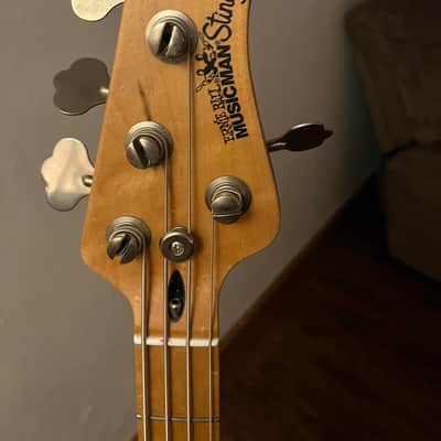 Ernie Ball Music Man StingRay 4 H with Maple Fretboard 1984 - 1990 - Black w/gig bag or original hard case image 3