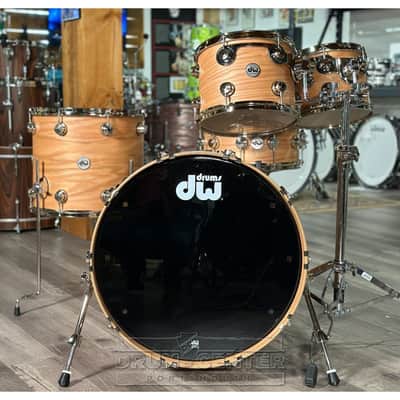 Used DW Collectors Pure Oak 5pc Drum Set Hard Satin Natural w/Nickel Hw - Very Good image 2