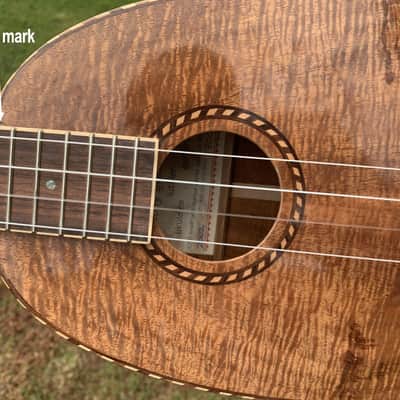 Graziano Koa Pineapple Tenor Ukulele - Exquisite Flamed Koa image 11