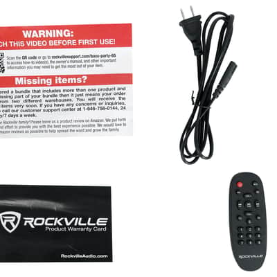 Rockville BASS PARTY 65 1200w LED Bluetooth House Party Speaker System+Mic Input image 10