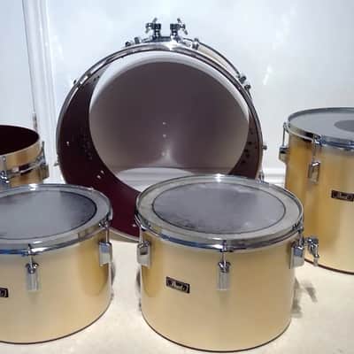 VTG 1970 PEARL 16"x16" Gold Satin "Phenolic" Floor Tom Drum  - Gorgeous Clean A+ image 18