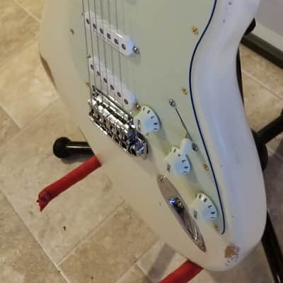 Shijie STE Pro Strat Vintage White Relic Nitro Finish image 4